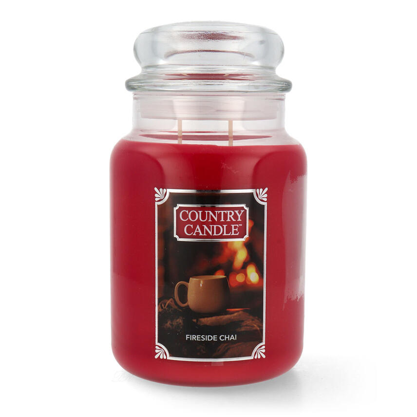 Country Candle Fireside Chai Gro&szlig;es Glas Duftkerze 737 g