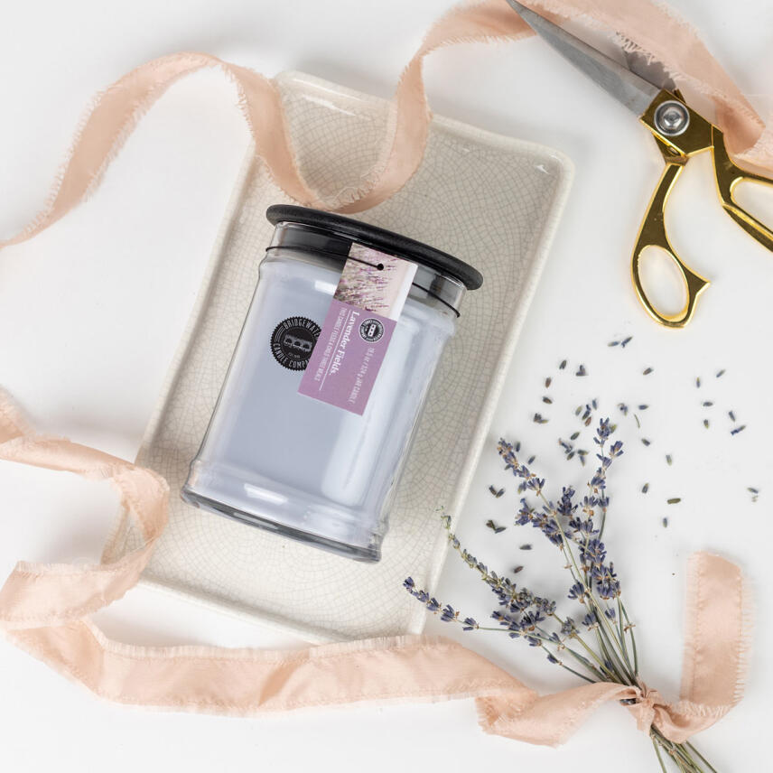 Bridgewater Lavender Field Duftkerze Gro&szlig;es Glas 524 g