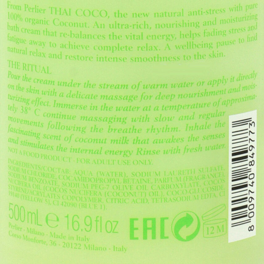 Perlier Thai Coco Badecreme 500 ml