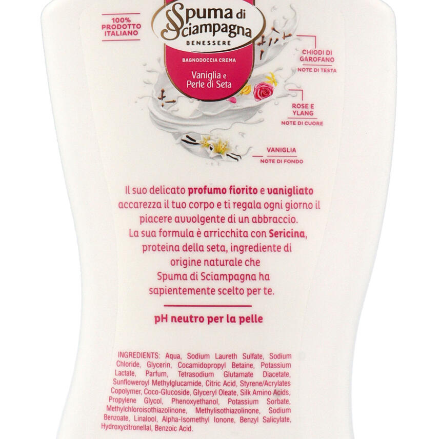 Spuma di Sciampagna Vaniglia &amp; Perle di Seta Badecreme 650 ml - setificante