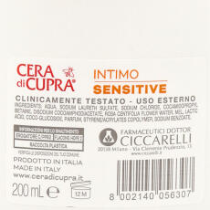 Cera di Cupra Intimseife Sensitive pH 5 200 ml
