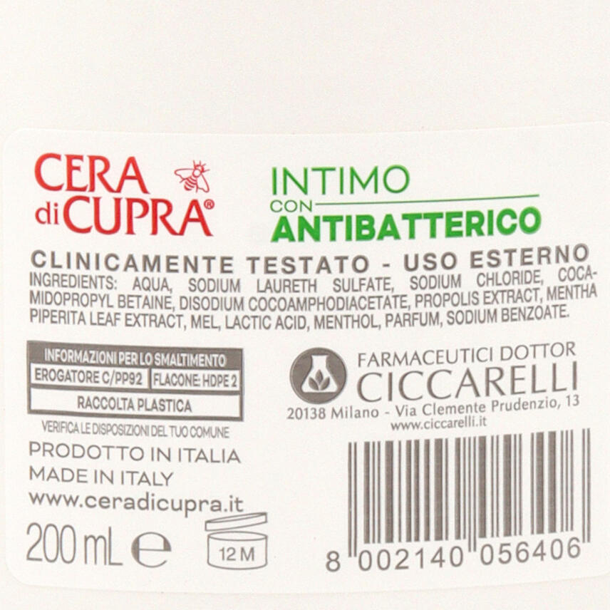 Cera di Cupra Intimseife pH 4,5 200 ml