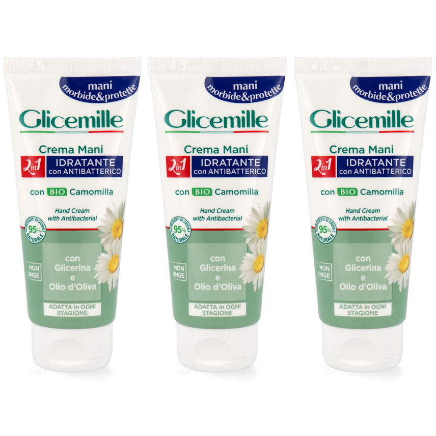 Glicemille 2in1 Feuchtigkeitsspendende Handcreme 3 x 100 ml