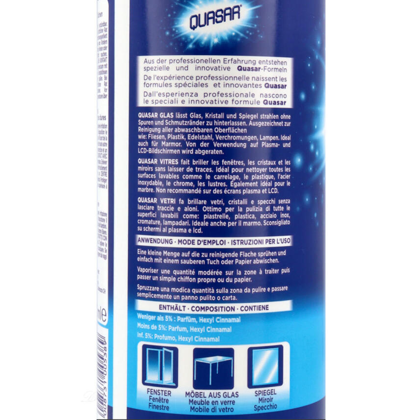 Quasar Vetri - Glasreiniger 650 ml