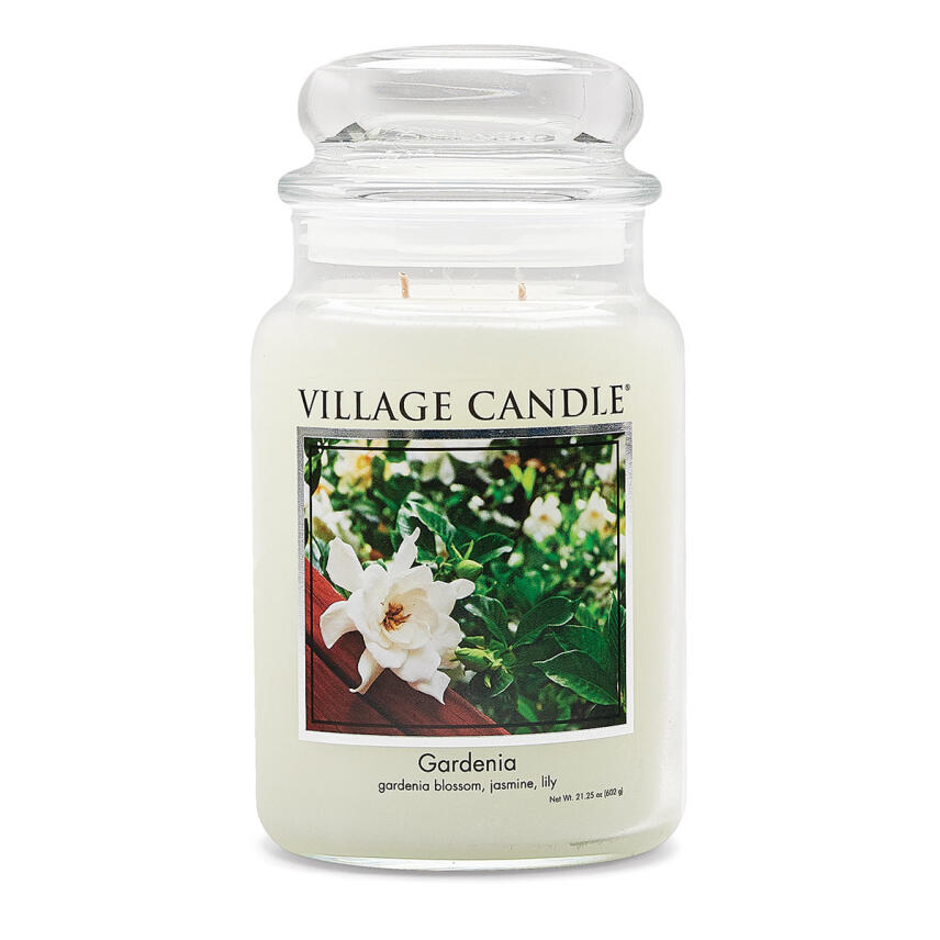 Village Candle Gardenia Duftkerze Gro&szlig;es Glas 626 g