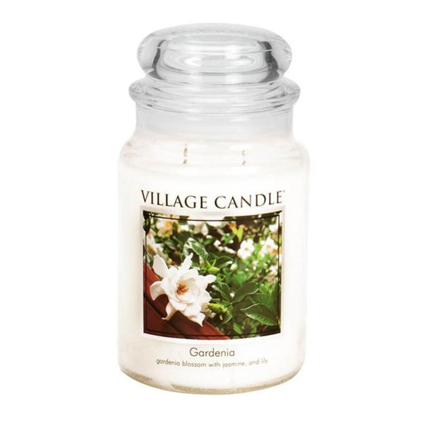 Village Candle Gardenia Duftkerze Gro&szlig;es Glas 626 g