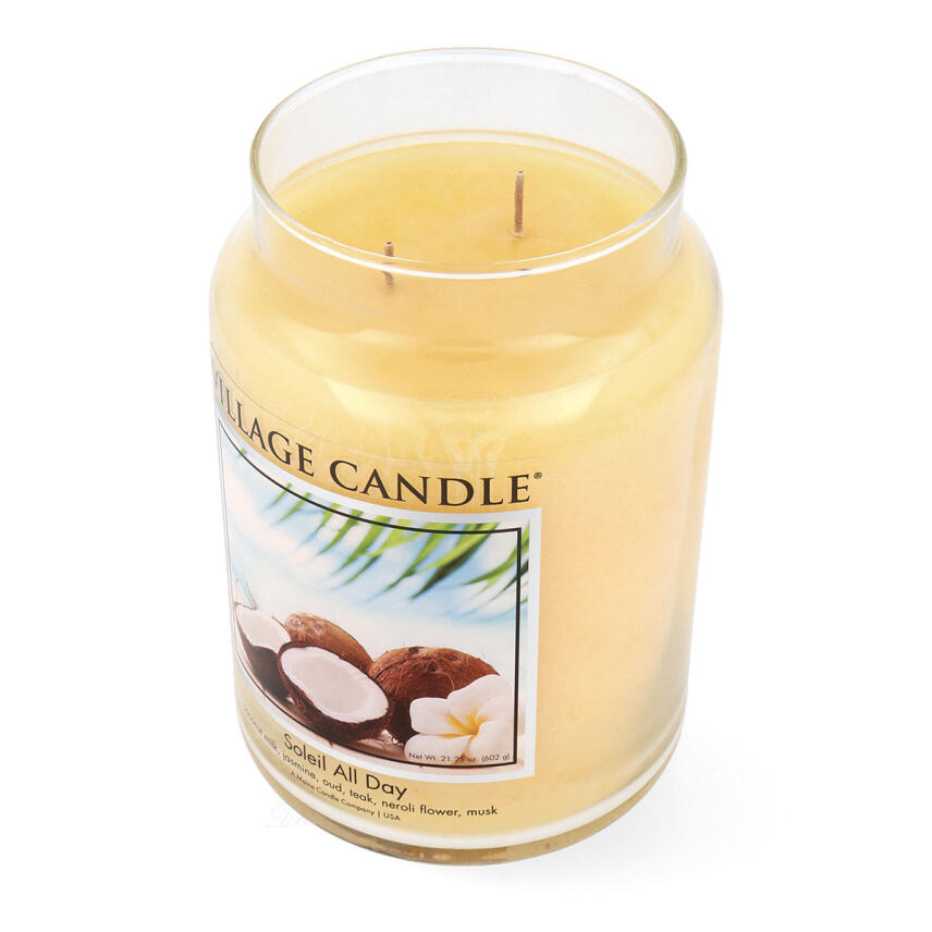 Village Candle Soleil All Day Duftkerze Gro&szlig;es Glas 626 g