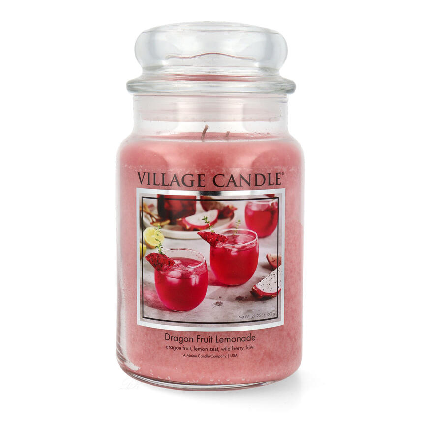Village Candle Dragon Fruit Lemonade Duftkerze Gro&szlig;es Glas 626 g