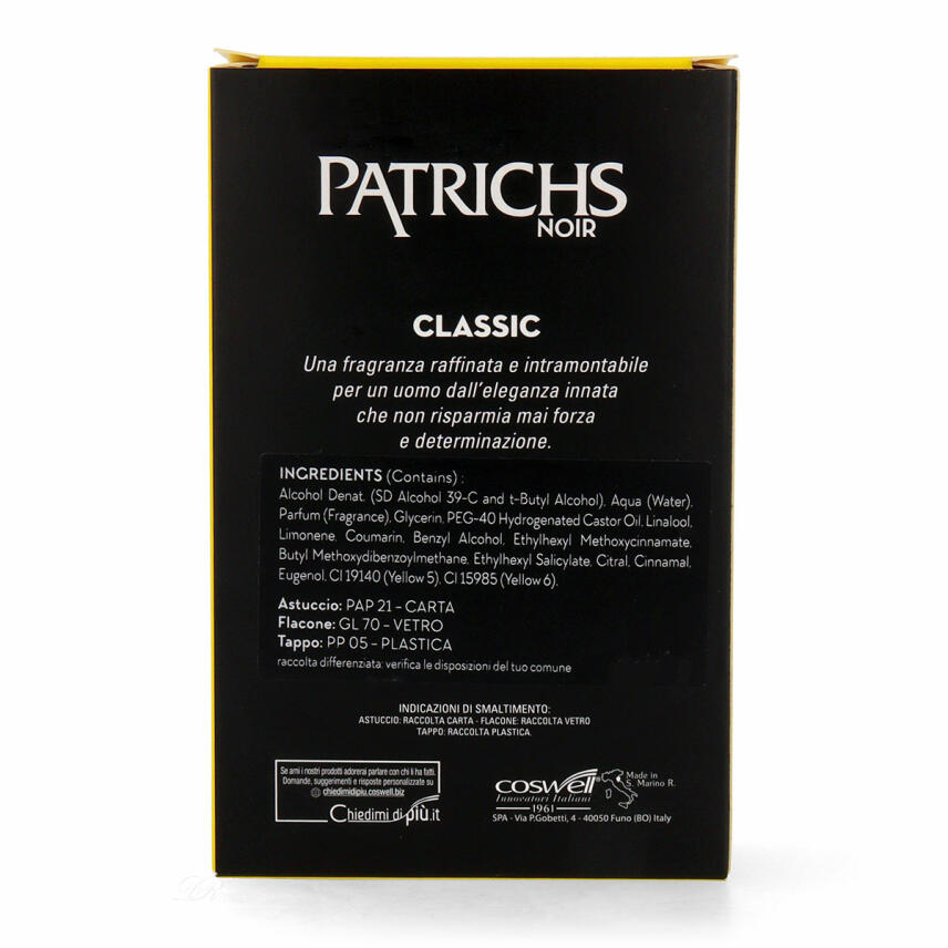 PATRICHS NOIR Classic - after shave for men 75 ml