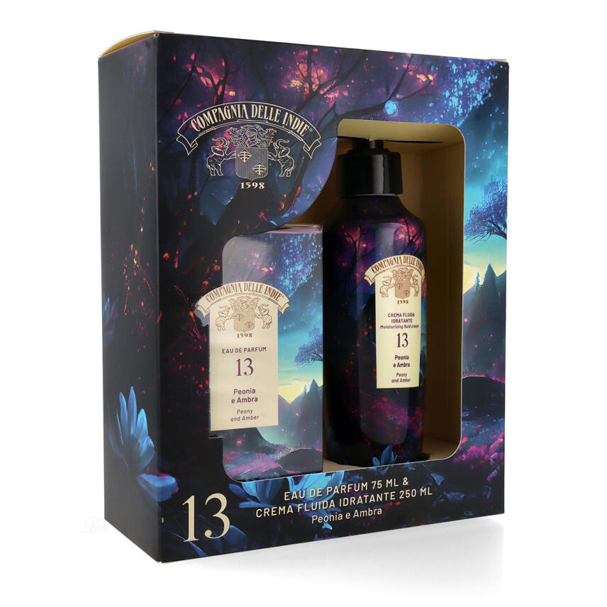 Compagnia delle Indie 13 Set Peonia e Ambra Eau de Parfum 75 ml &amp; K&ouml;rpercreme 250 ml