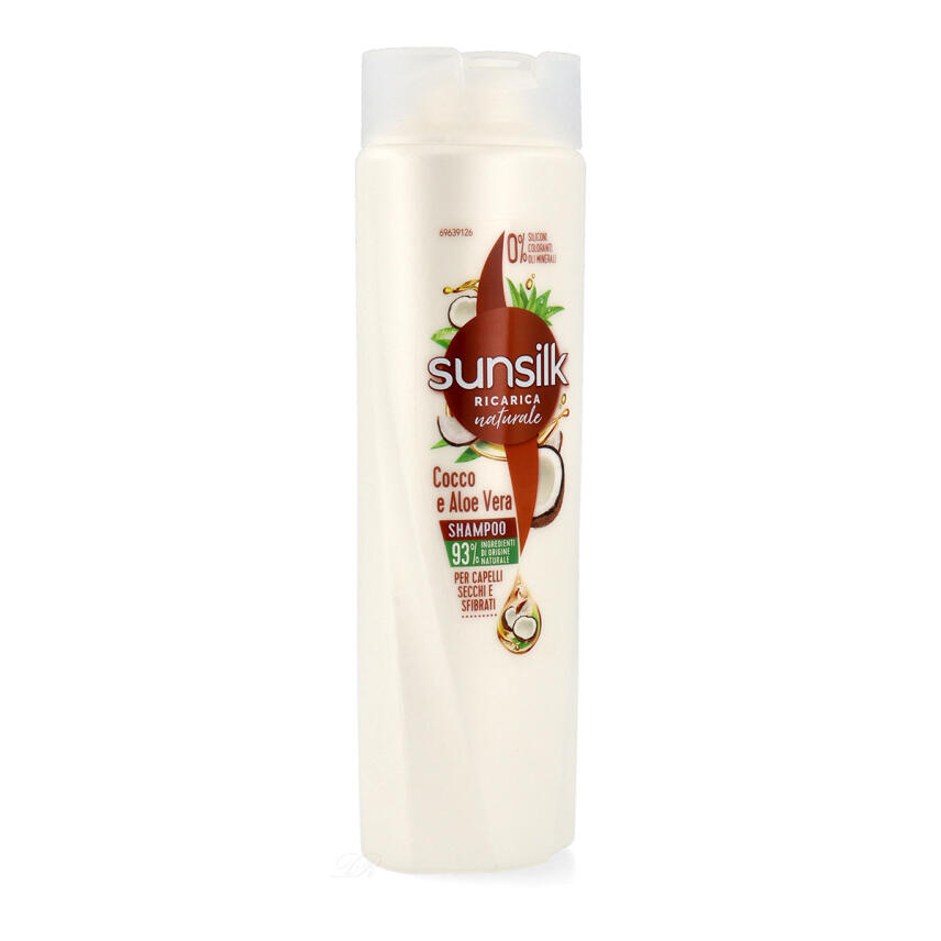 Sunsilk Shampoo Ricarica Naturale Kokos &amp; Aloe Vera f&uuml;r trockenes Haar 250 ml