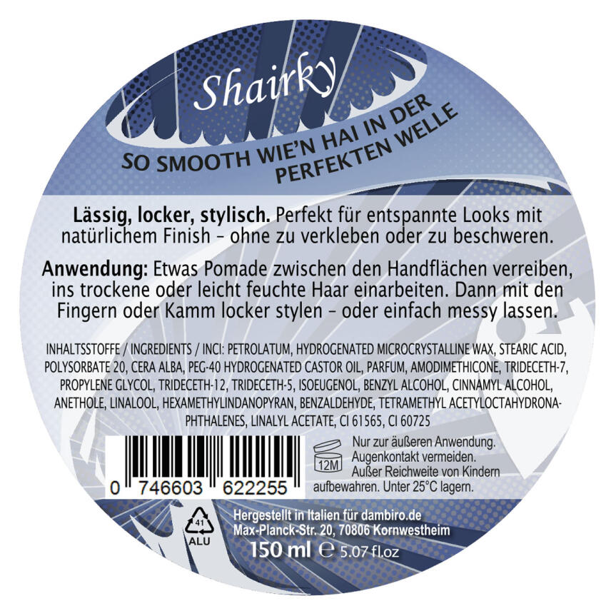 Shairky Schmotze Pomade Weich 150 ml