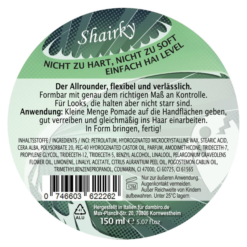 Shairky Schmotze Pomade Mittel 150 ml