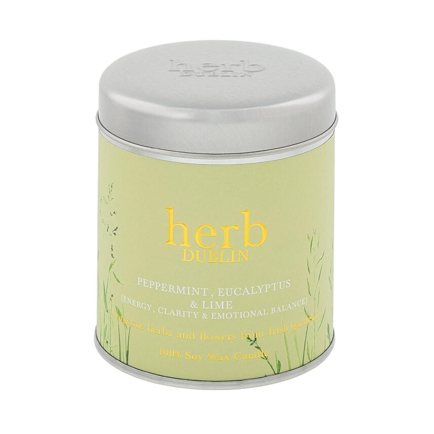 Herb Dublin Peppermint, Eucalyptus &amp; Lime Tin Duftkerze 180 g