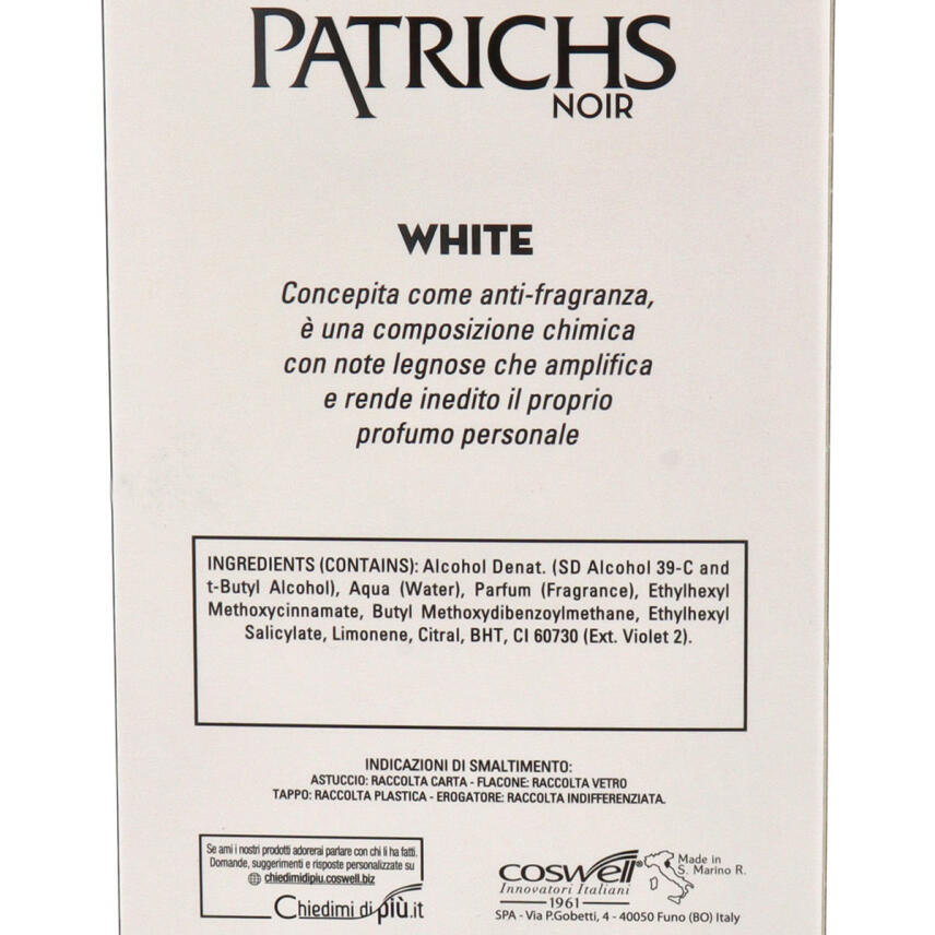 PATRICHS NOIR White Eau de Toilette f&uuml;r Herren 75 ml