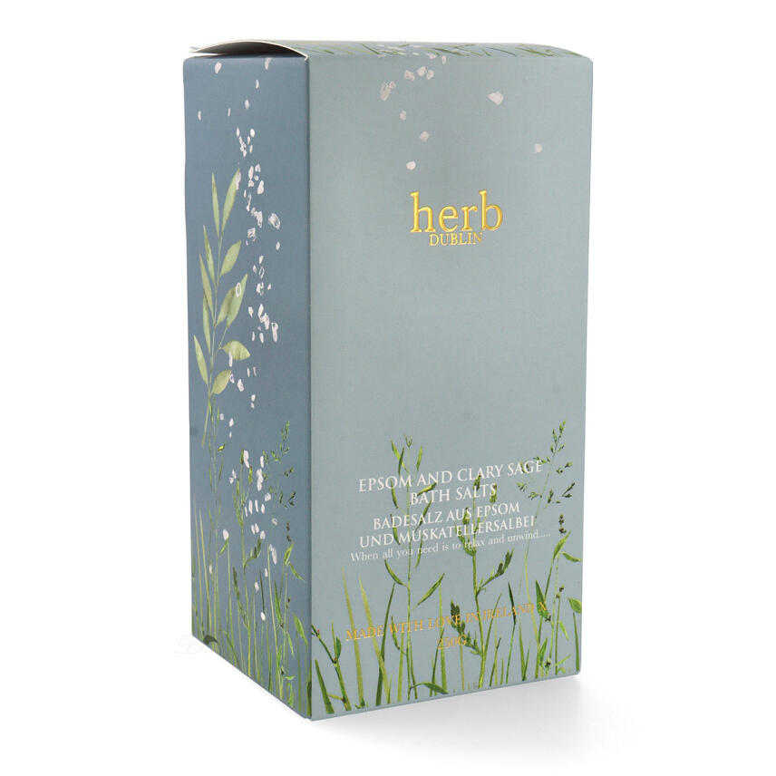 Herb Dublin Epson &amp; Muskatellersalbei Badesalz 250 g