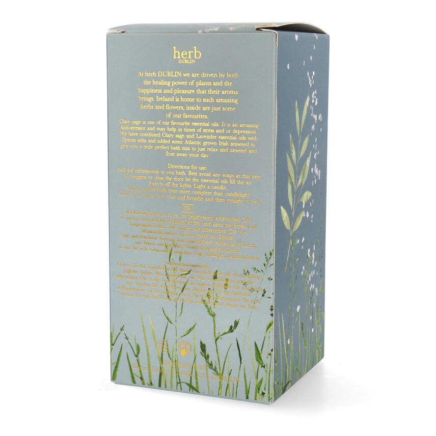 Herb Dublin Epson &amp; Muskatellersalbei Badesalz 250 g