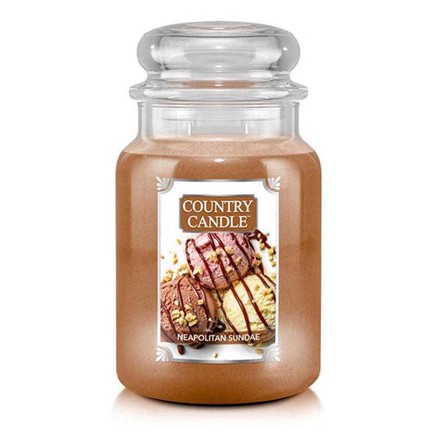 Country Candle Neapolitan Sundae Gro&szlig;es Glas Duftkerze 680 g
