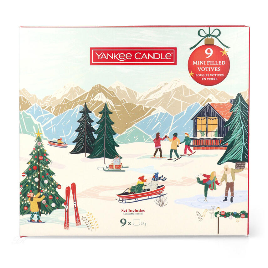 Yankee Candle Christmas 9 x Filled Votivkerze im Glas Geschenkset 37 g