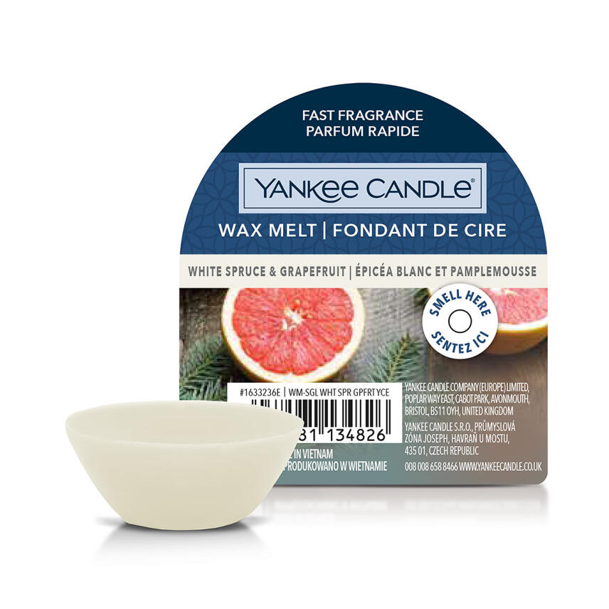 Yankee Candle White Spruce Grapefruit Wax Melt Duftwachs 22 g
