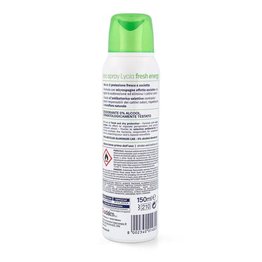 Lycia fresh energy Deo 150 ml - ohne Alkohol
