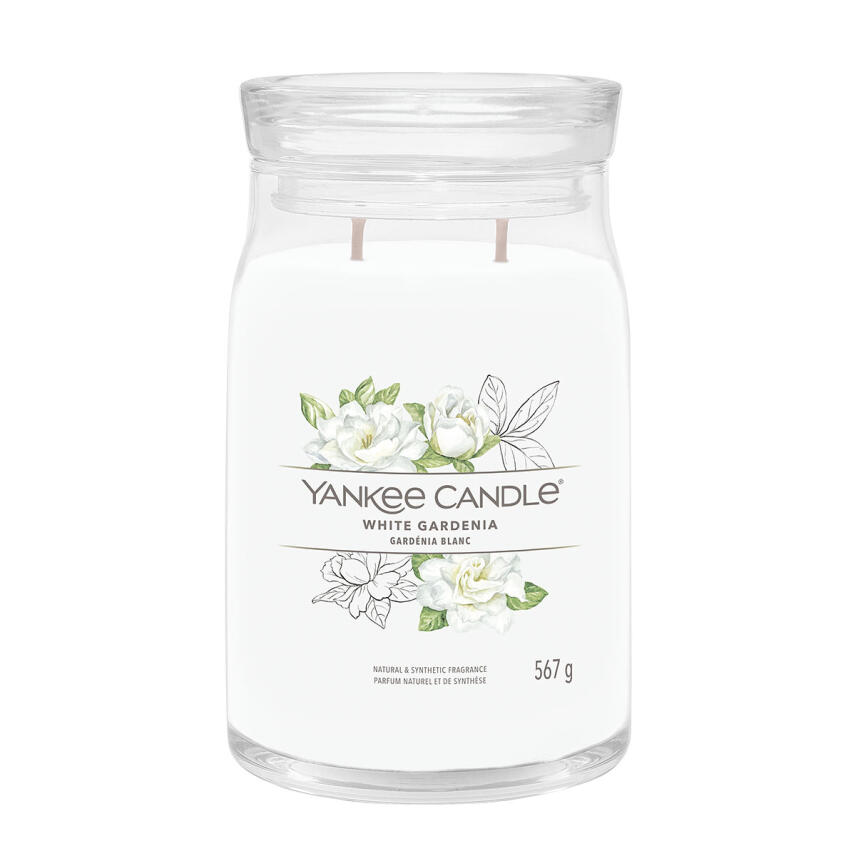 Yankee Candle White Gardenia Signature Duftkerze Gro&szlig;es Glas 567 g