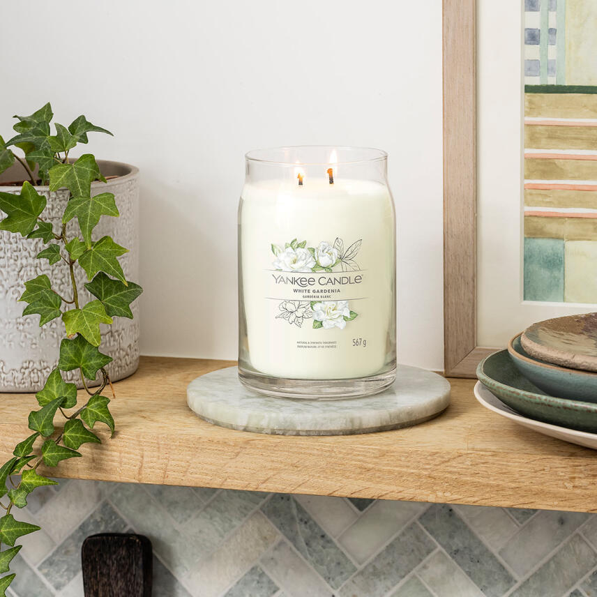 Yankee Candle White Gardenia Signature Duftkerze Gro&szlig;es Glas 567 g
