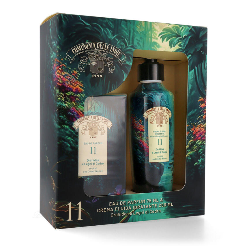 Compagnia delle Indie 11 Orchidea e Legni di Cedro Set Eau de Parfum 75 ml &amp; K&ouml;rpercreme 250 ml