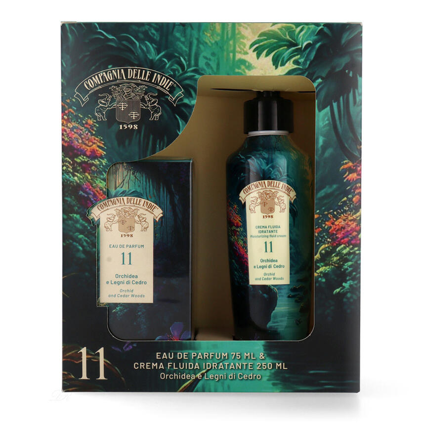 Compagnia delle Indie 11 Orchidea e Legni di Cedro Set Eau de Parfum 75 ml &amp; K&ouml;rpercreme 250 ml