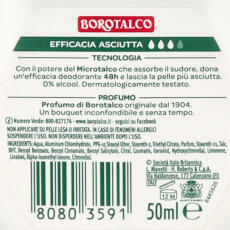 Borotalco Original Roll-On Deodorant without Alcohol 50 ml
