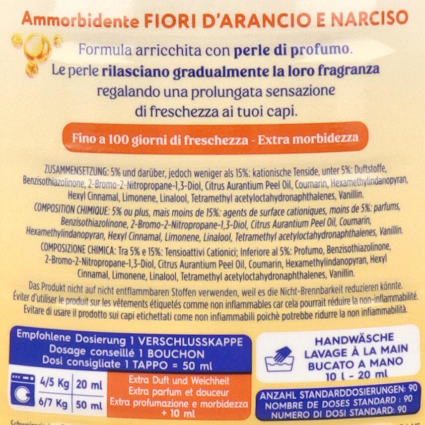 Chante Clair Weichsp&uuml;ler Konzentrat Fiori di Arancio e Narciso 1800ml - 90 Waschg&auml;nge