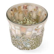 Yankee Candle Gold &amp; Pearl Crackle Teelichthalter