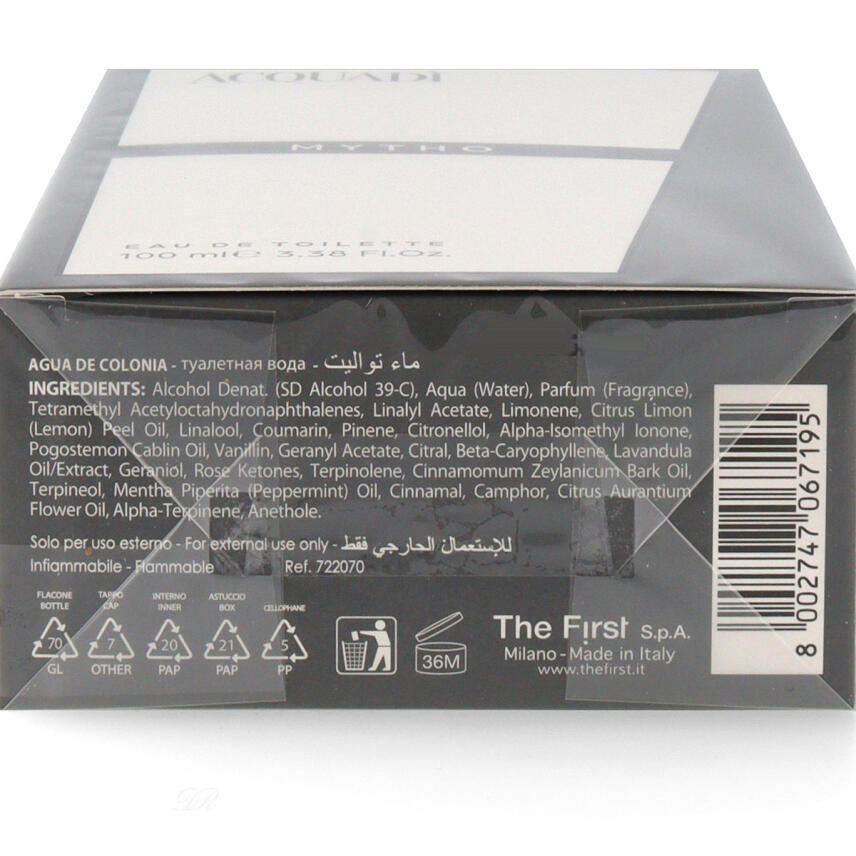 Acquadi Mytho Eau de Toilette f&uuml;r Herren 100 ml vapo