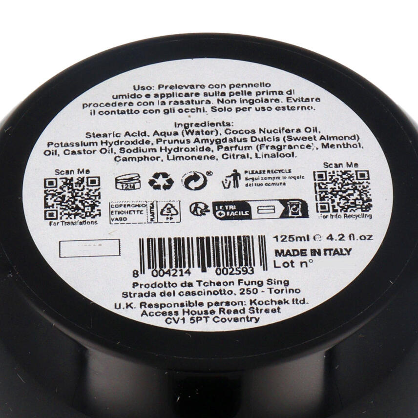 Rasozero Rinfrescante Rasierseife 125 ml