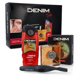 DENIM Tribe Geschenk Set After Shave, Duschgel & Trimmer