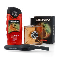 DENIM Tribe Geschenk Set After Shave, Duschgel &amp; Trimmer