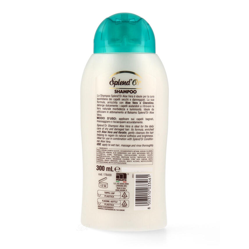 SplendOr Shampoo Aloe &amp; Keratin f&uuml;r trockenes Haar 300 ml