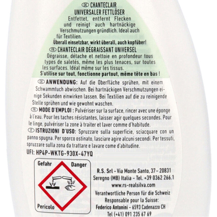 Chante Clair Muschio Bianco Fettl&ouml;ser Felgenreiniger Sgrassatore 750 ml