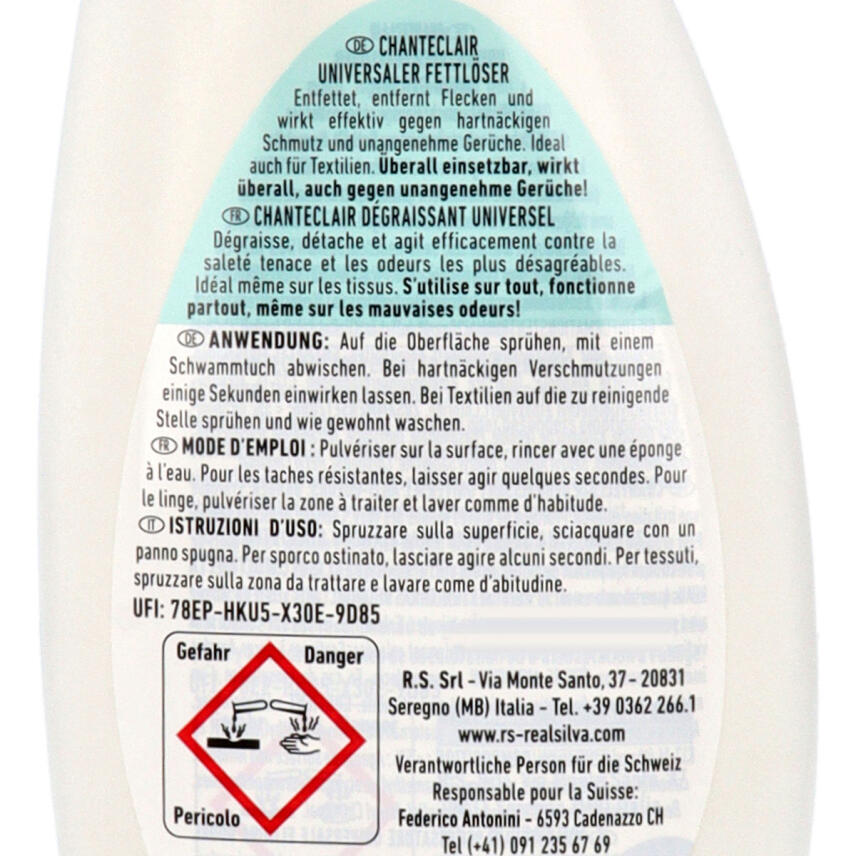 Chante Clair Antiodore Fettl&ouml;ser Felgenreiniger Sgrassatore 750 ml