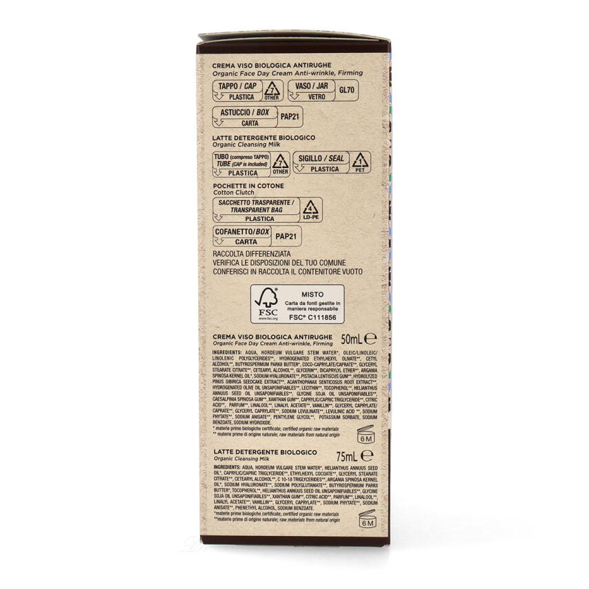 I Provenzali Geschenkset Bio Gesichtscreme Argan 50 ml &amp; Reinigungsmilch 75 ml