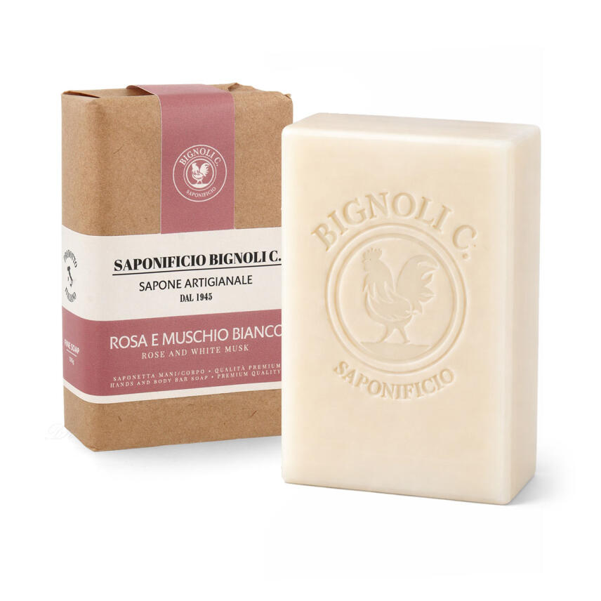 Saponificio Bignoli Rosa e Muschio Bianco Seife 150 g