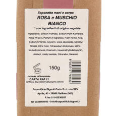 Saponificio Bignoli Rosa e Muschio Bianco Seife 150 g