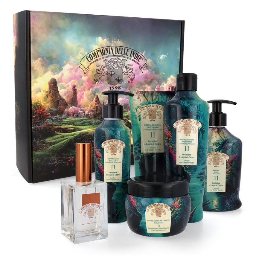 Compagnia delle Indie 11 Orchidea e Legni di Cedro Geschenkbox