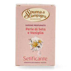 Spuma di Sciampagna Perle di Seta e Vaniglia Seife 90 g
