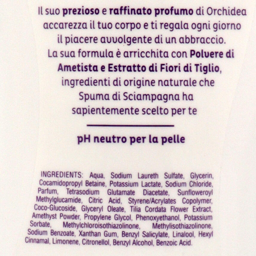 Spuma di Sciampagna Amethyst und Orchidee Badedusche 650 ml - rigenerante