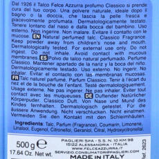 Paglieri Felce Azzurra Talcum Powder Original 500 g
