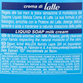 MALIZIA MILCH - Crema di Latte Flüssigseife 300ml Spender