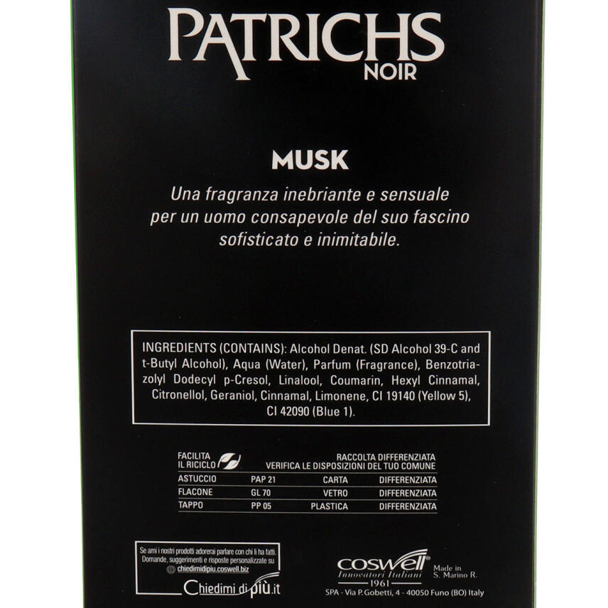 PATRICHS NOIR Musk Eau de Toilette f&uuml;r Herren 75 ml