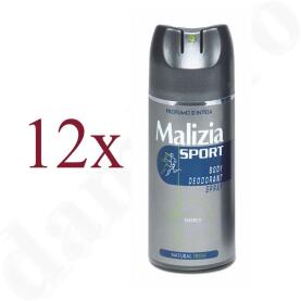 MALIZIA unisex SPORT ENERGY Parfum Deodorant 12x 150 ml