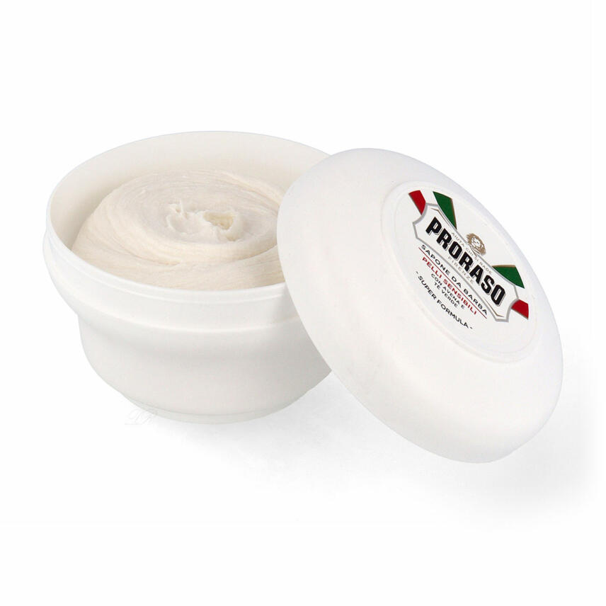 PRORASO Shaving Soap Jar White for Sensitive Skin 150 ml